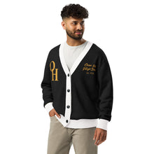Load image into Gallery viewer, Clipper Classic Unisex Cardigan - Black/White