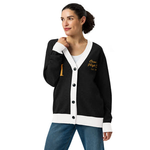 Clipper Classic Unisex Cardigan - Black/White