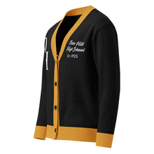 Load image into Gallery viewer, Clipper Classic Unisex Cardigan - Black/Gold