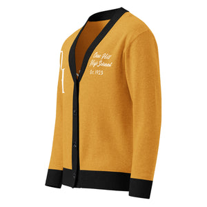Clipper Classic Unisex Cardigan - Gold/White
