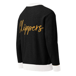 Clipper Classic Unisex Cardigan - Black/White