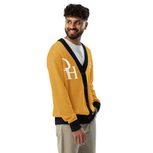 Load image into Gallery viewer, Clipper Classic Unisex Cardigan - Gold/White