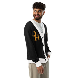 Clipper Classic Unisex Cardigan - Black/White